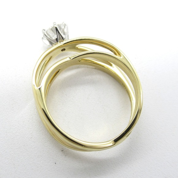 TIFFANY&CO 1 grain earring Ring Clear K18 [Yellow Gold] Clear - Picture 6 of 9